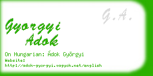 gyorgyi adok business card