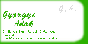 gyorgyi adok business card